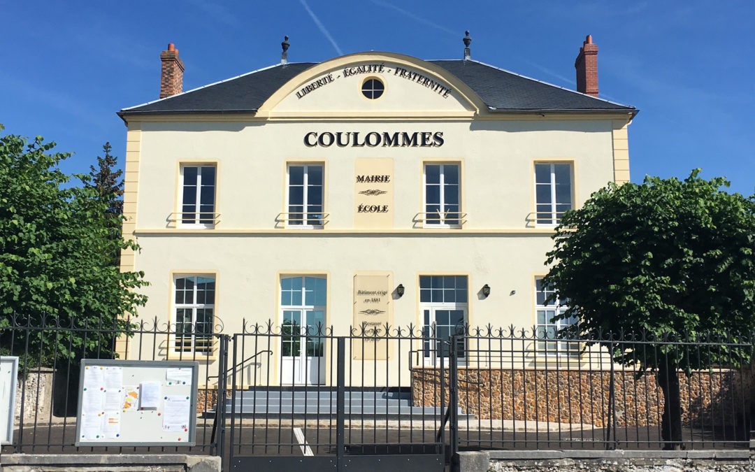 Marquage de la façade de la Mairie de Coulommes