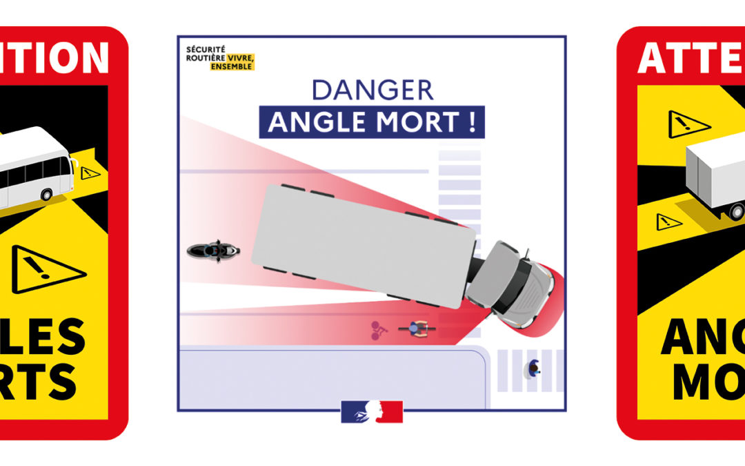 Adhésifs « ATTENTION ANGLES MORTS »